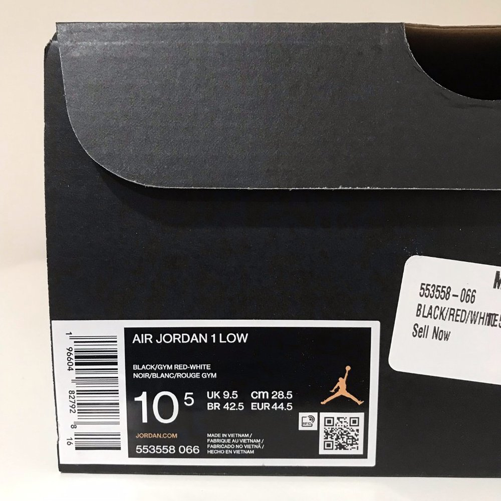 Nike Air Jordan 1 Low Alternate Bred Toe 553558-066 Size 10.5 Mens - Picture 12 of 16
